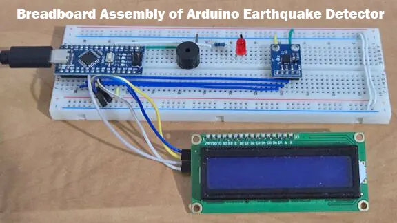 Earthquake alarm using Arduino