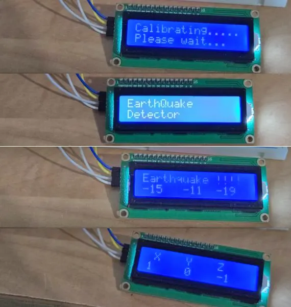 ADXL335 earthquake detector