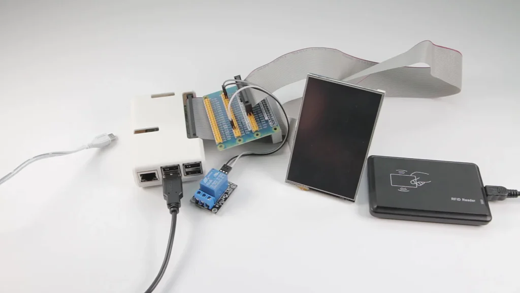Smart Raspberry Pi door access control system using RFID reader and electronics for secure home access