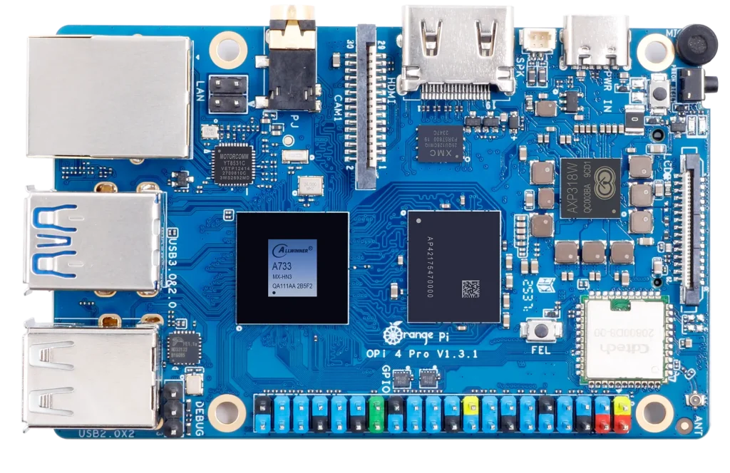  Orange Pi 4 pro top view